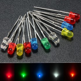 100Pcs 3mm Round Top LED Diodes